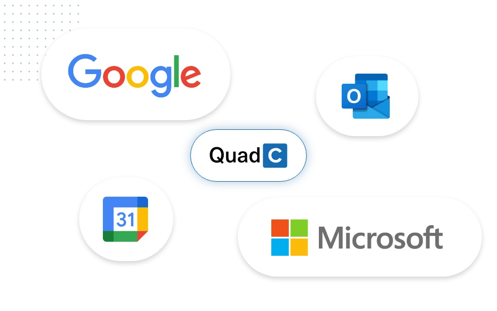 QuadC-integrates-with-Google-Outlook-Google-Calendar-and-Microsoft