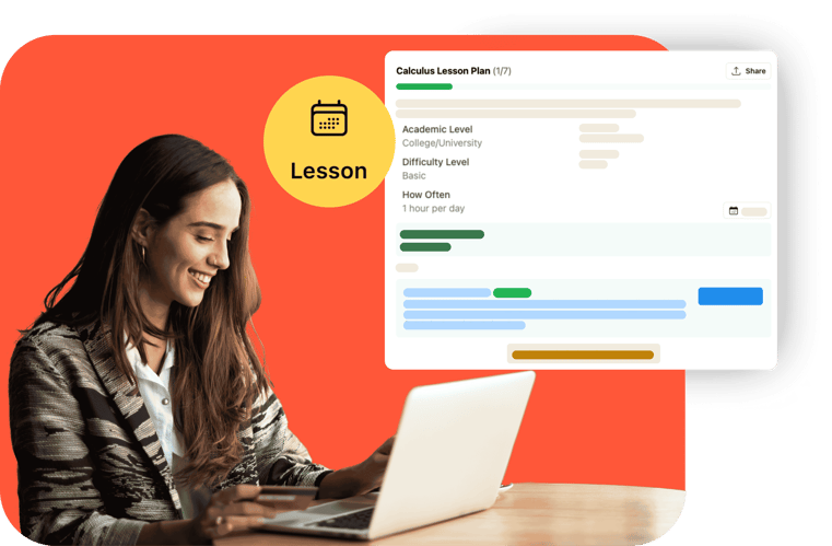 chat, practice tests and lesson plans